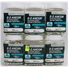 Image 1 : LOT OF 6 ASSORTED E-Z ANCOR SELF-DRILLING ANCHORS