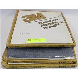LOT OF 3 3M P500A ABRASIVE CLOTH SHEETS