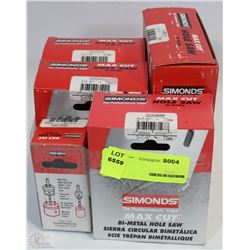 LOT OF ASSORTED BIMETAL HOLE SAWS