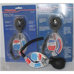 LOT W/ WESTWARD ANTI-FREEZE TESTER, BATTERY TESTER