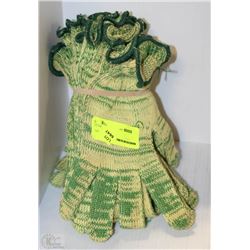 5 PAIRS OF FABRIC WORK GLOVES