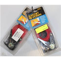 LOT OF 2  RATCHET TIE DOWNS 12 FOOT