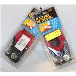 LOT OF 2  RATCHET TIE DOWNS 12 FOOT