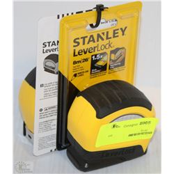 LOT OF 2 STANLEY LEVERLOCK 26' TAPE MEASURERS