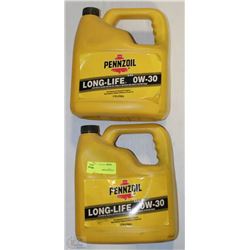 LOT OF 2 PENNZOIL SAE 0W-30 SYNTHETIC MOTOR OIL