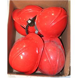 BOX OF RED SAFETY HATS