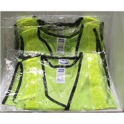 LOT OF 4 NORTH XL YELLOW SAFETY VESTS