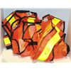 Image 1 : LOT OF 3 LARGE ORANGE SAFETY VESTS