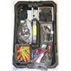 Image 1 : HUSKY TOOL TRAY WITH ASST TOOLS/MARKERS/BITS MISC