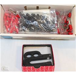 BOX OF ALLIGATOR CLIPS/MISC