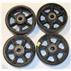 Image 1 : LOT OF 4 METAL WHEELS