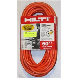 HILTI 50' HEAVY DUTY LIGHTED PLUG EXT. CORD - ON