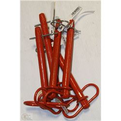 LOT OF FIVE 3/4X6-1/4 HITCH PINS - ON CHOICE