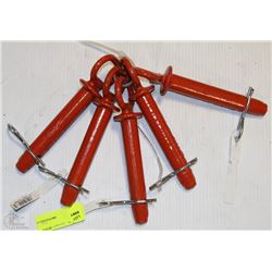 LOT OF FIVE 7/8X4-3/4 HITCH PINS - ON CHOICE