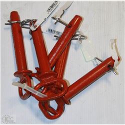 LOT OF FIVE 7/8X4-3/4 HITCH PINS - ON CHOICE