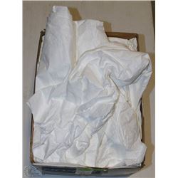 BOX OF DUPONT WHITE SZ L DISP COVERALLS