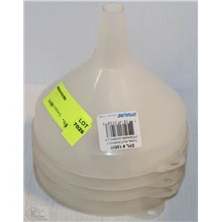 LOT OF 4 SMALL FUNNELS