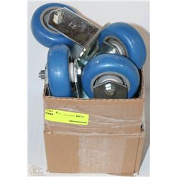 BOX OF 8 BLUE CASTERS - ON CHOICE