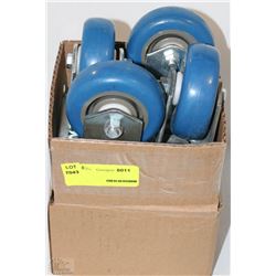 BOX OF 8 BLUE CASTERS - ON CHOICE