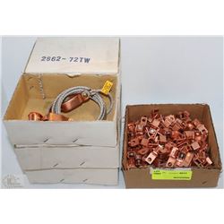 BOX OF COPPER CONNECTORS/GROUNDS