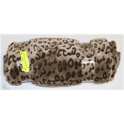LEOPARD PRINT POLAR FLEECE LAP BLANKET