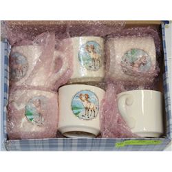 LOT OF SIX  22K GOLD TRIM ALASKA MUGS