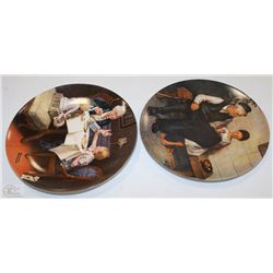 SET OF 2 NORMAN ROCKWELL LIMITED EDITION PLATES