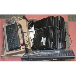 LOT OF COMPUTER ACCESSORIES INCL 2 LAPTOPS NEED