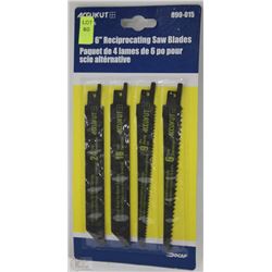 CARD WITH 4 OF 6" RECIPROCATING SAW BLADES