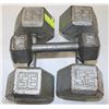 Image 1 : TWO 35LB FREE WEIGHTS AND 10LB