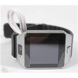 NEW BLACK & SS BLUETOOTH SMARTWATCH WITH CAMERA