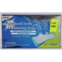 PACK WITH 14 POUCHES OF  TEETH WHITENING STRIPS