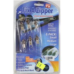 NEW 6 PIECE FIX A ZIPPER REPAIR KIT