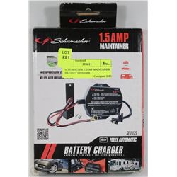 SCHUMACHER 1.5AMP MAINTAINER BATTERY CHARGER