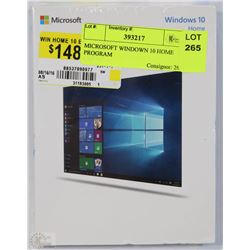MICROSOFT WINDOW 10 HOME PROGRAM