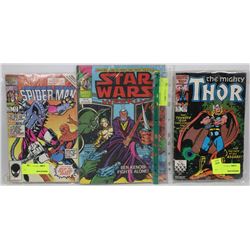 THOR - STAR WARS - SPIDERMAN COLLECTIBLE COMICS