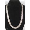Image 1 : 1/2" WIDE  BRAIDED STERLING SILVER NECKLACE