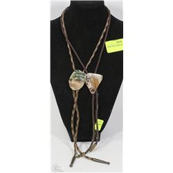 PAIR OF POL.SHED STONE BOLOS