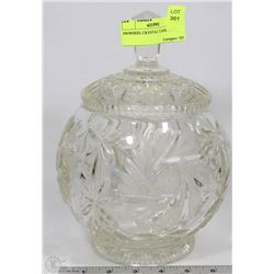 PINWHEEL CRYSTAL CANDY DISH  WITH LID