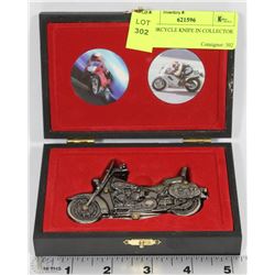 MOTORCYCLE KNIFE IN COLLECTOR CASE