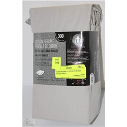 HOMETRENDS COTTON PERCALE FITTED SHEET