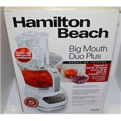 HAMILTON BEACH BIG MOUTH FOOD PROCESSOR WITH