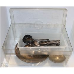 ESTATE PLASTIC CONTAINER W/49-PC ROGERS