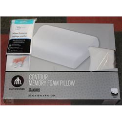 HOMETRENDS CONTOUR MEMORY FOAM PILLOW &