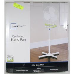 MAINSTAYS OSCILLATING STANDING FAN ,TESTED