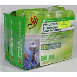BUNDLE OF 3 WINDOW KITS,CLEAR SHRINK WRAP
