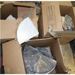 PALLET OF STONE CORNER SHELVES & SOAP SHELVES