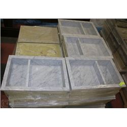 PALLET OF WHITE MARBLE COLOR STONE NICHES
