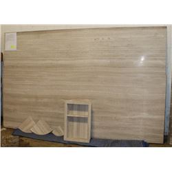 TEAKWOOD GREY PANELS W/ NICHE & INSTRUCTIONS