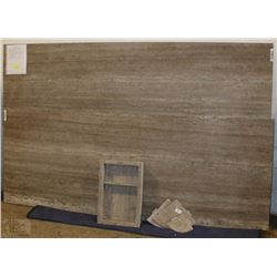 SILVER TRAVERTINE PANELS W/ NICHE & INSTRUCTIONS